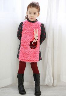 New Kids Toddlers Girls Princess Long Sleeve Cotton Rabbit Tutu Dress Ages 2 7Y
