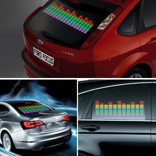 5Size Colorful Car Sticker Music Beat Rhythm LED Light Sound Activated Equalizer