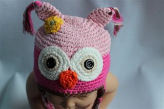 New Cute Owls Newborn Baby Child Girls Boys Knit Hat Cap Photograph