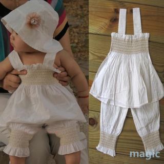Baby Girls Kids Top Pants Hat Set 3 Pieces Outfit Costume Ruffled Clothes 0 3Y
