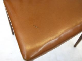 Retro Chair Mid Century Dining 6 Available Danish Tan Leather Cloth Teak