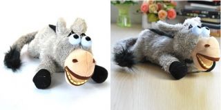Rolling Laughing Donkey Plush Animal Electronic Toy