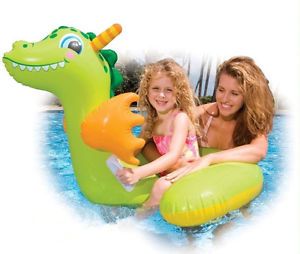 Inflatable Baby Infant Kids Swim Pool Ring Toys Boat Floating Dragon K0840
