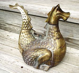 Vintage Brass Steam Blowing Dragon Humidifier for A Wood Stove