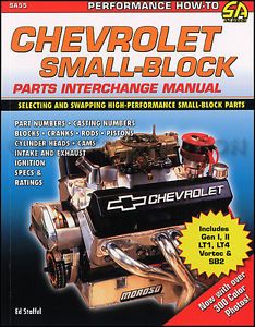 Chevy V8 Engine Parts Interchange Book 262 267 283 305 307 327 350 400 Chevrolet