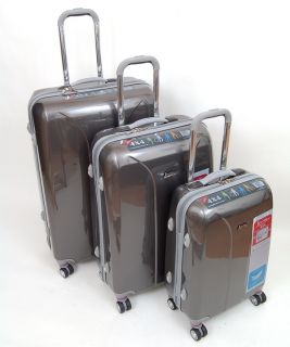 3 Piece Luggage Set 4x4 Wheel Spinner Upright Suitcase Pullman Light Hard Cases