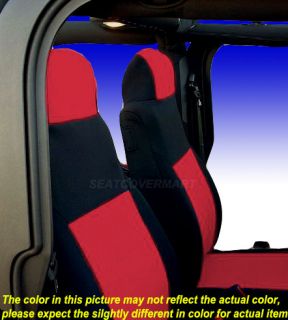 Jeep Wrangler 2003 06 Neoprene Full Set Red Color Car Custom Fit Seat Cover FS20
