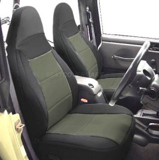 Jeep Wrangler TJ 2000 01 Neoprene Full Set Car Seat Cover Charcoal G00127
