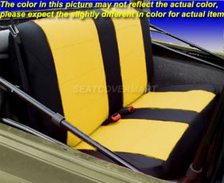 Jeep Wrangler 1997 02 Neoprene Front Rear Car Seat Cover Full Set Yellow TJ127