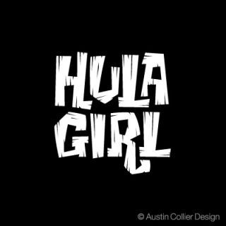 Hula Girl Vinyl Decal Car Truck Sticker Dancer Hawaii