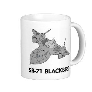 White Sr 71 Blackbird Coffee Mugs