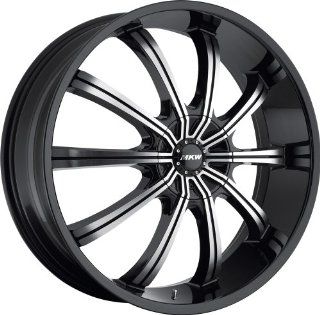 MKW M111 24 Black Wheel / Rim 5x4.5 & 5x120 with a 40mm Offset and a 74.10 Hub Bore. Partnumber M111 2480001440B: Automotive