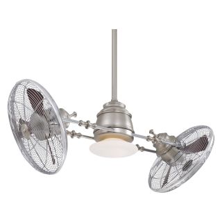 Minka Aire F802 BN/CH Vintage Gyro 42 in. Indoor Ceiling Fan   Brushed Nickel with Chrome   Ceiling Fans
