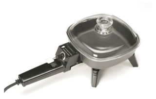 Continental Electrics CTLCE23721 Electric Skillet with Glass Lid   Electric Skillets