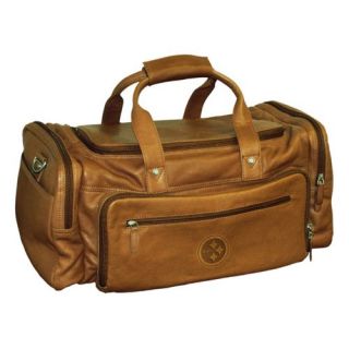 Team Sports America NFL Debossed Brown Leather Carry on Bag   DO NOT USE