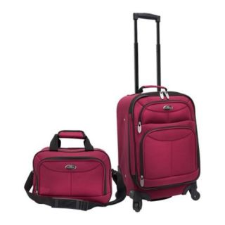 US Traveler 2 Piece Carry on Luggage Set Maroon US Traveler Two piece Sets