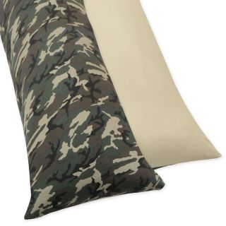 Sweet Jojo Designs Green Camo Full Length Double Zippered Body Pillow Case Cover (Green camouflageThread count: 200 Materials: 100 percent cottonZipper closures on both sides for easy useCare instructions: Machine washableDimensions: 20 inches wide x 54 i