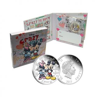 2015 Silver Niue Mickey and Minnie Mouse "Crazy in Love" Colorized Coin   7698874