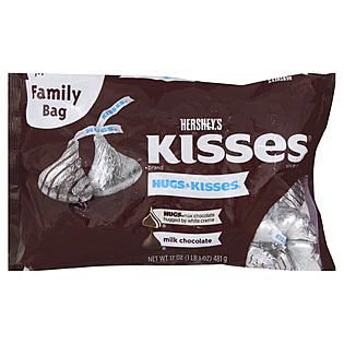 Hersheys  Hugs & Kisses, Family Bag, 17 oz (1 lb 1 oz) 481 g