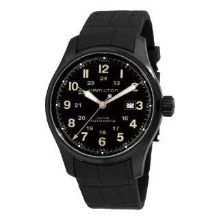 Hamilton Mens H70685333 Khaki Field Black Automatic Dial Watch