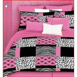 Veratex 457173 Pink Skulls Bed In A Bag Micro Fiber, Pink/Black 