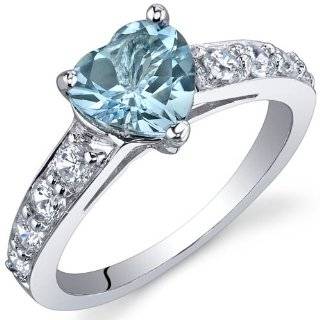Dazzling Love 1.50 Carats Swiss Blue Topaz Ring in Sterling Silver 