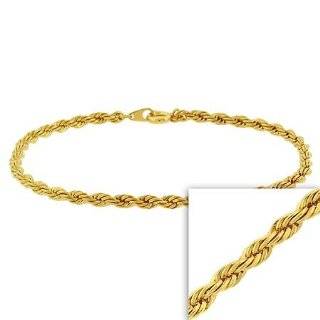 14k Gold Overlay Brass Twist Link Chain Bracelet