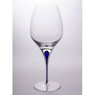  Dark Blue Stemmed Wine Glasses with Julian Grape Stomp 