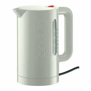 Bodum Bistro 34 Ounce Cordless Electric Water Kettle, White