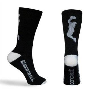 Basketball Socks Half Cushioned Crew Socks   Black (One Size Fits All)