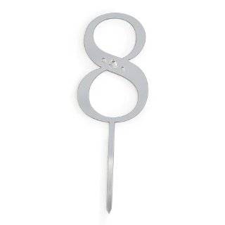 Cathys Concepts Rhinestone Crystal Cake Topper, 3 Inch, Number 2 