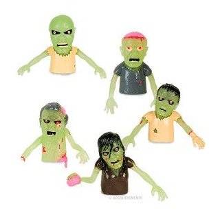 Set of 5 Glow in the Dark Zombie Finger Puppets