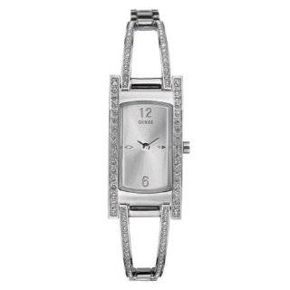  Peugeot ladies rectangular silver tone watch. White dial 