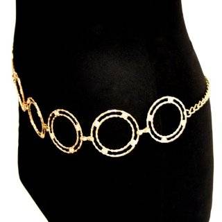    Gold Tone Multi Strand Celtic Knot Cage Link Belt Clothing