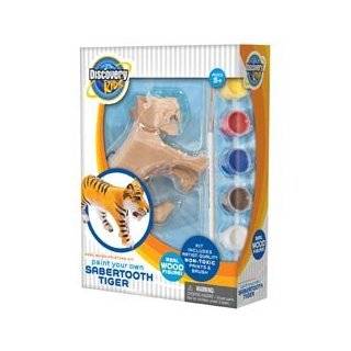 Discovery Kids Paint Your Own Sabertooth Tiger Wood Painting Kit