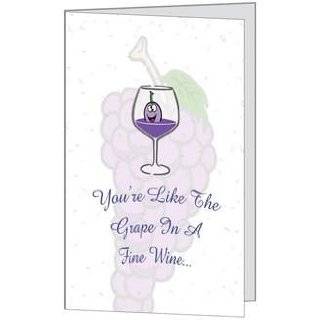 Birthday Wine Funny Humor Quality Greeting Card (5x7) by QuickieCards 