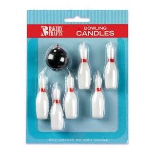 7pc Bowling Pins and Ball Candle Set