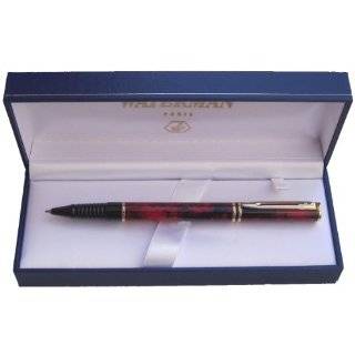 Waterman Laureat Mineral Red Marble Rollerball Pen with 23 Karat Gold 