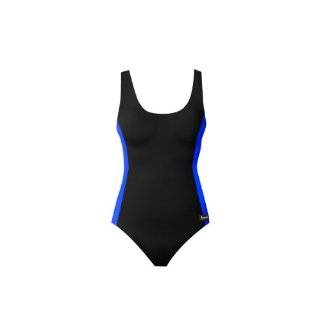 Aeroskin Polypropylene WomenS One Piece Swim Suit, Black with Color 